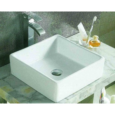 Gloria Isa Como Επικαθήμενος Νιπτήρας Πορσελάνης 39x39cm Λευκός (17-1938)