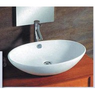 Gloria Bel Elara Επικαθήμενος Νιπτήρας Πορσελάνης 62.5x41.5cm Λευκός (17-4850)