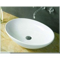 Gloria Bel Lara Επικαθήμενος Νιπτήρας Πορσελάνης 40.5x33cm Λευκός (17-4874)