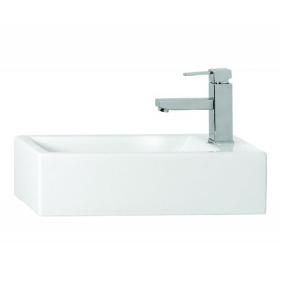 Huida Deco Επικαθήμενος Νιπτήρας Πορσελάνης 49.5x25cm Λευκός (17-4925)