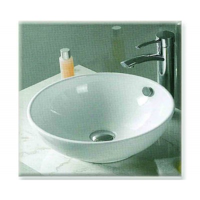 Gloria Status Επικαθήμενος Νιπτήρας Πορσελάνης 40.5x40.5cm Λευκός (17-6612)
