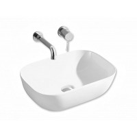 Gloria Elegan 8 Επικαθήμενος Νιπτήρας Πορσελάνης 46.5x32cm Λευκός (17-8417)