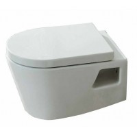 Huida Skay Λεκάνη Κρεμαστή με Κάλυμμα Soft Close Λευκή  54X37 (17-8427 / 17-6190)