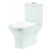 Gloria Suite Square Λεκάνη Δαπέδου με Καζανάκι με Κάλυμμα Soft Close Λευκή 60,5X36 (17-8594/17-8593)