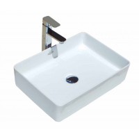 Huida Creta Επικαθήμενος Νιπτήρας Πορσελάνης 50.3x36cm Λευκός (17-9055)