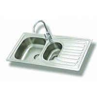 Gloria Korina Finox 304 Ένθετος Νεροχύτης Inox Σατινέ 98x51cm Ασημί (18-0954)