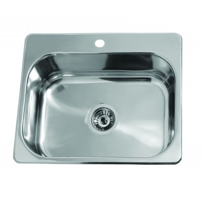 Gloria Pago Ένθετος Νεροχύτης Inox 43x54.5cm Ασημί (18-1114)