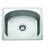 Gloria Tetras Ένθετος Νεροχύτης Inox 44x38cm Ασημί (18-1119)