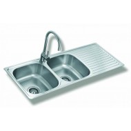 Gloria Practika Finox 304 Ένθετος Νεροχύτης Inox Σατινέ 118x48cm Ασημί (18-1933)