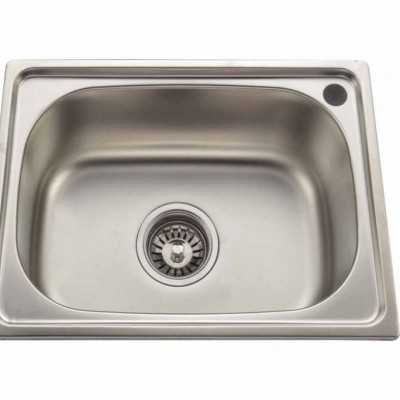 Gloria Beta Ένθετος Νεροχύτης Inox Σατινέ 48x35cm Ασημί (18-4835)