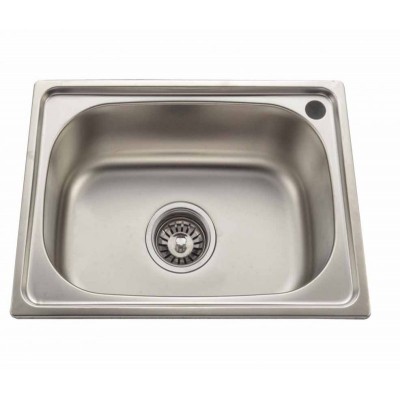 Gloria Beta Ένθετος Νεροχύτης Inox Σατινέ 48x35cm Ασημί (18-4835)