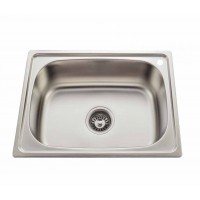 Gloria Nevada Ένθετος Νεροχύτης Inox Σατινέ 55x40cm Ασημί (18-5540)