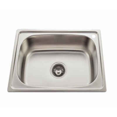 Gloria Nevada Ένθετος Νεροχύτης Inox Σατινέ 55x40cm Ασημί (18-5540)