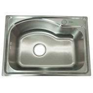 Gloria Dima Ένθετος Νεροχύτης Inox Σατινέ 58x42cm Ασημί (18-5842)