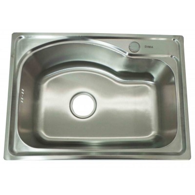 Gloria Dima Ένθετος Νεροχύτης Inox Σατινέ 58x42cm Ασημί (18-5842)