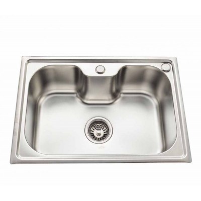 Gloria Dodo Ένθετος Νεροχύτης Inox Σατινέ 60x42cm Ασημί (18-6042)