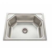 Gloria Levante Ένθετος Νεροχύτης Inox Σατινέ 60x45cm Ασημί (18-6045)