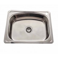 Gloria Siera Ένθετος Νεροχύτης Inox Σατινέ 62x47cm Ασημί (18-6247)