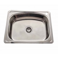 Gloria Siera Ένθετος Νεροχύτης Inox Σατινέ 62x47cm Ασημί (18-6247)