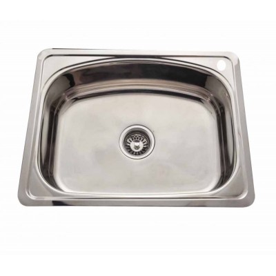 Gloria Siera Ένθετος Νεροχύτης Inox Σατινέ 62x47cm Ασημί (18-6247)