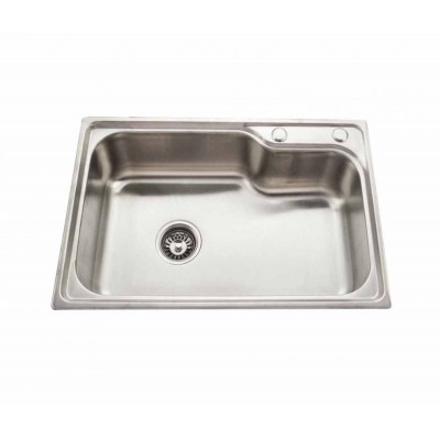 Gloria Ariana Ένθετος Νεροχύτης Inox Σατινέ 65x44cm Ασημί (18-6544)