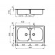 Foster S1000 1886460 Ένθετος Νεροχύτης Inox 86x50cm Ασημί