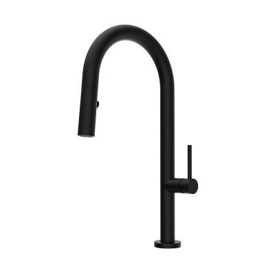 1 Orabella Vertigo Ψηλή Μπαταρία Κουζίνας Πάγκου Με Ντουζ Black Mat 20111