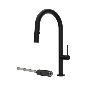 1 Orabella Vertigo Ψηλή Μπαταρία Κουζίνας Πάγκου Με Ντουζ Black Mat 20111