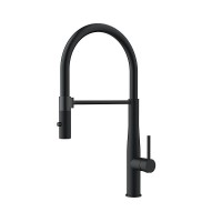 Orabella Bracket Ψηλή Μπαταρία Κουζίνας Πάγκου Με Ντουζ Black Matt  20137