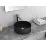 1 Karag LT3134 Επικαθήμενος Νιπτήρας Πορσελάνης 35.5x35.5cm Black Matt