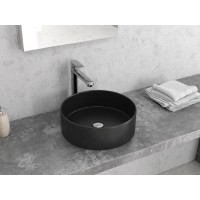 1 Karag LT3134 Επικαθήμενος Νιπτήρας Πορσελάνης 35.5x35.5cm Black Matt