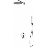 Karag Artemis SO510-CR Σετ Μίκτης, Τηλέφωνο & Κεφαλή Μπαταρια Εντοιχισμου Ντους 2 Εξόδων Inox Chrome