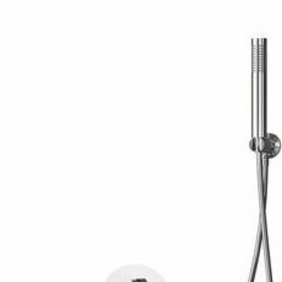 Karag Artemis SO510-CR Σετ Μίκτης, Τηλέφωνο & Κεφαλή Μπαταρια Εντοιχισμου Ντους 2 Εξόδων Inox Chrome