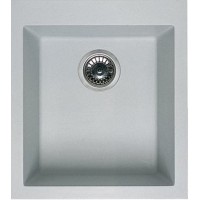 Elleci Quadra 100 Granitek Ένθετος Νεροχύτης από Συνθετικό Γρανίτη 41x50cm Aluminium