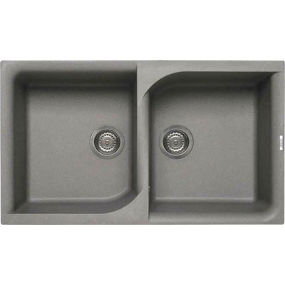 Elleci Ego 450 Granitek Ένθετος Νεροχύτης από Συνθετικό Γρανίτη 86x50cm Titanium