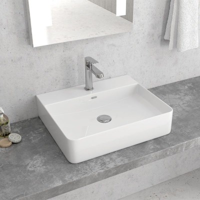 Karag LT2173-S Επικαθήμενος Νιπτήρας Πορσελάνης 50x42cm Λευκός