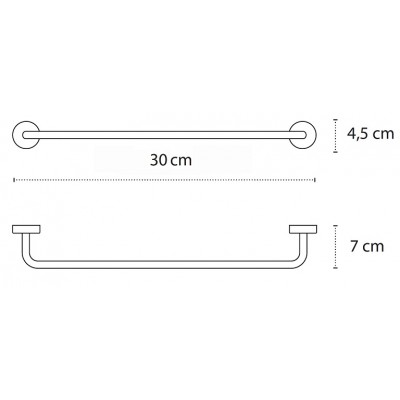 Karag Moderno Satine Πετσετοκρεμάστρα 30cm - 223099