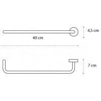 Karag Moderno Nero Πετσετοκρεμάστρα 40cm - 224055