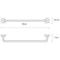 Karag Moderno Nero Πετσετοκρεμάστρα 50cm - 225055