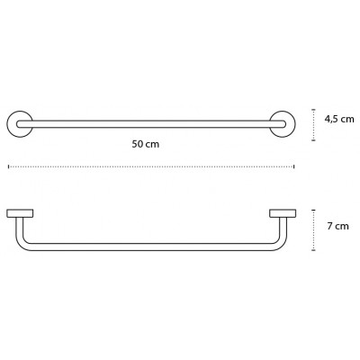 Karag Moderno Satine Πετσετοκρεμάστρα 50cm - 225099