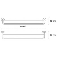 Karag Moderno Πετσετοκρεμάστρα Διπλή 60cm - 2262