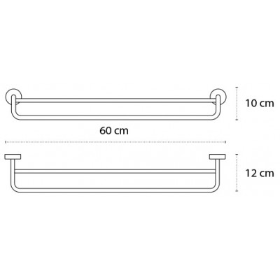 Karag Moderno Πετσετοκρεμάστρα Διπλή 60cm - 2262