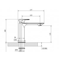 Teorema Slope Black Matt - Μπαταρία Νιπτήρος 630911