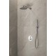 Karag Inna 23568-SET Σετ Μίκτης, Τηλέφωνο & Κεφαλή Μπαταρια Εντοιχισμου Ντους 2 Εξόδων Inox Chrome