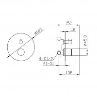 Karag Joan Brass Pattern 24668-425A-BP Μίκτης Μπαταρίας Εντοιχισμού Ντουζιέρας 2 Εξόδων Chrome