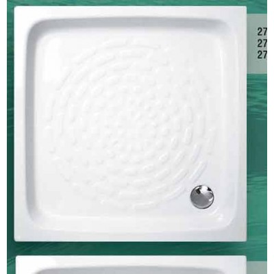 Gloria Ideale 27-3201 Τετράγωνη Πορσελάνινη Ντουζιέρα 75x75cm Λευκή (27-3201)