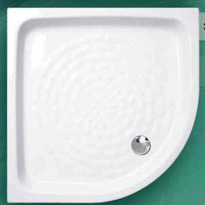 Gloria Ideale 27-2203 Ημικυκλική Πορσελάνινη Ντουζιέρα 90x90cm Λευκή (27-2203)