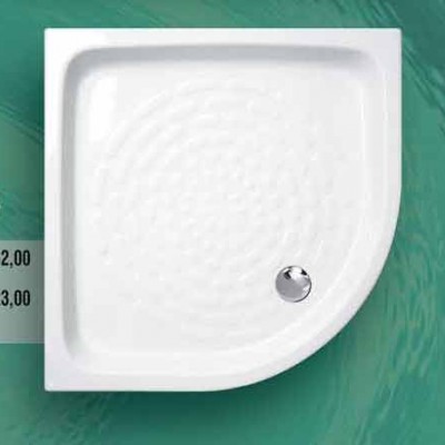 Gloria Ideale 10-8080 Ημικυκλική Πορσελάνινη Ντουζιέρα 80x80cm Λευκή (10-8080)