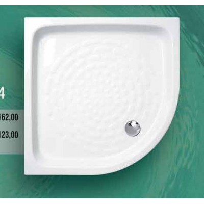 Gloria Ideale 10-8080 Ημικυκλική Πορσελάνινη Ντουζιέρα 80x80cm Λευκή (10-8080)