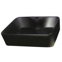 Gloria Dolce Επικαθήμενος Νιπτήρας Πορσελάνης 48.5x37.5cm Μαύρος (38-8025)